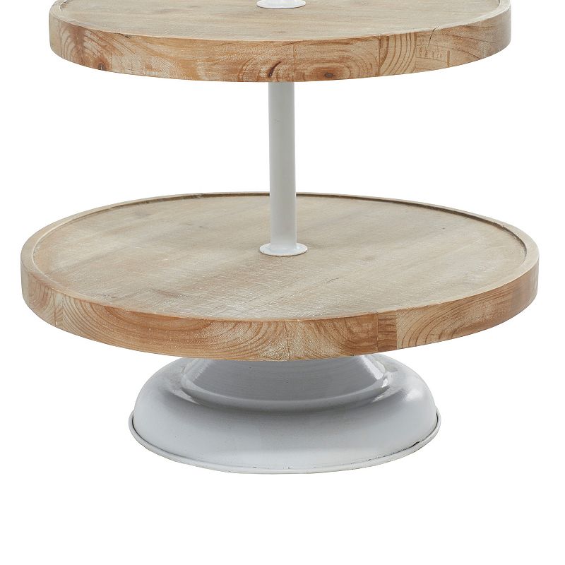 Stella and Eve Brown Wood Tiered Server