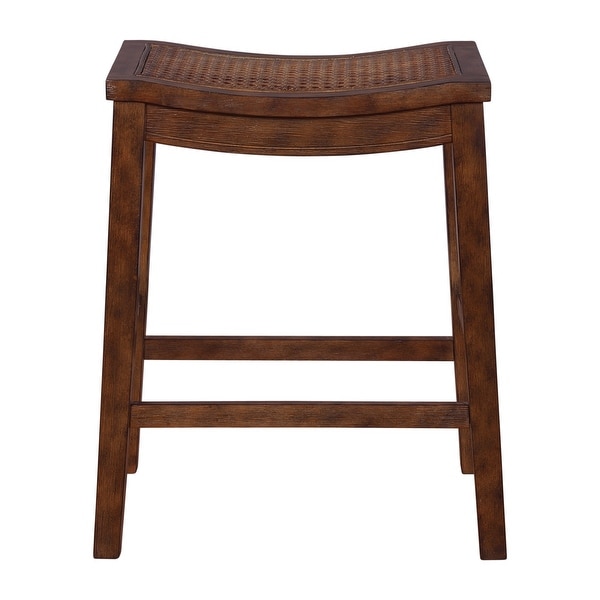 Wren 24 Saddle Stool (2-Pack)|Antique White