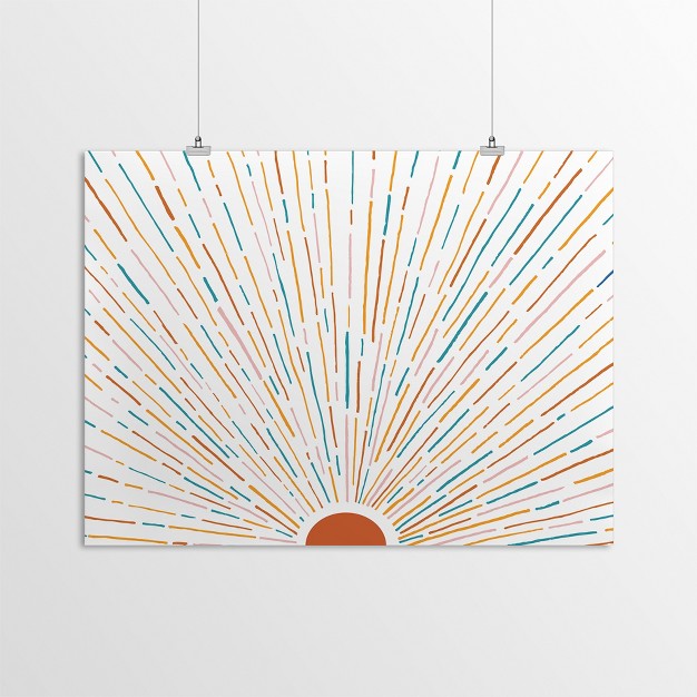 Americanflat Mid Century Minimalist New Sunset Wide By Modern Tropical Poster