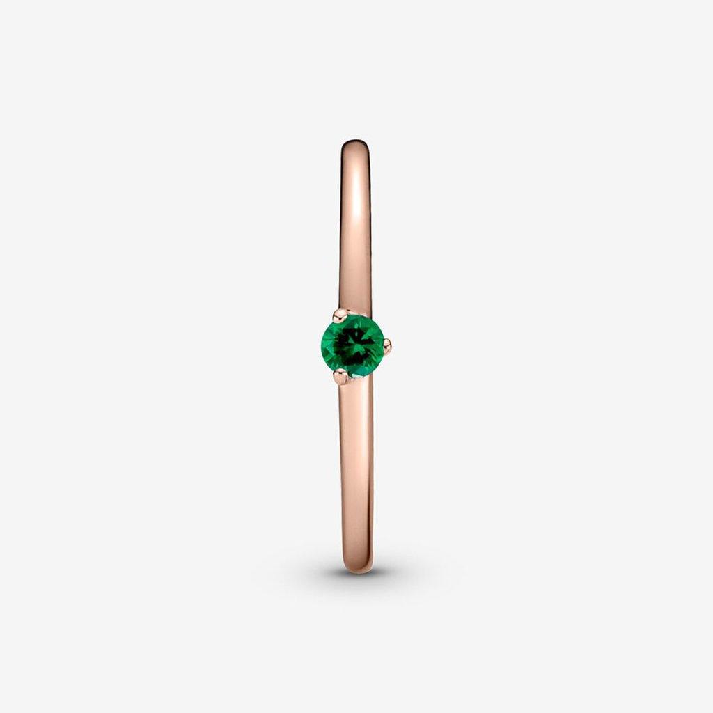 PANDORA  Green Solitaire Ring