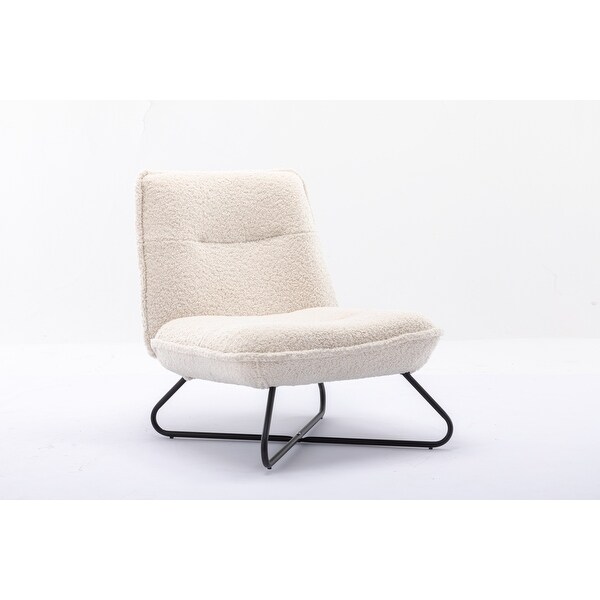 Modern Teddy Fabric Accent Armless Chair