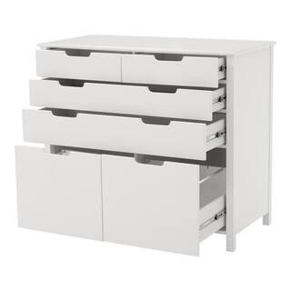 StyleWell White Color Inside and Outside Craft Storage with 2-File Drawers JS-3438-A