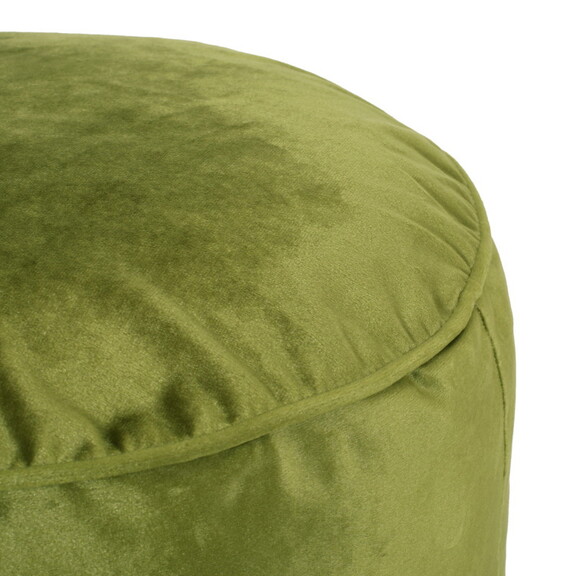 Gwinnett Modern Velveteen Cylinder Pouf  Sage Gree...