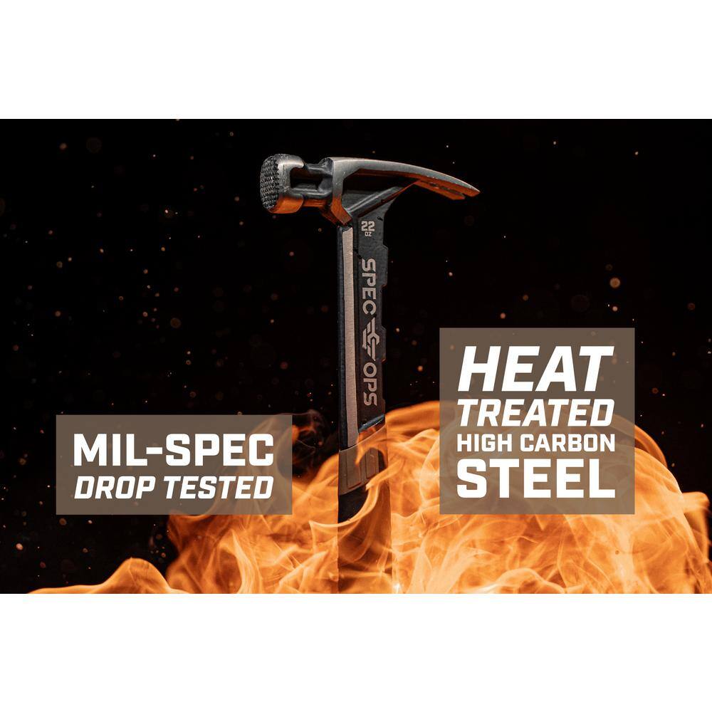 SPEC OPS 22 oz. Milled Face Framing Hammer Steel Handle SPEC-M22CF