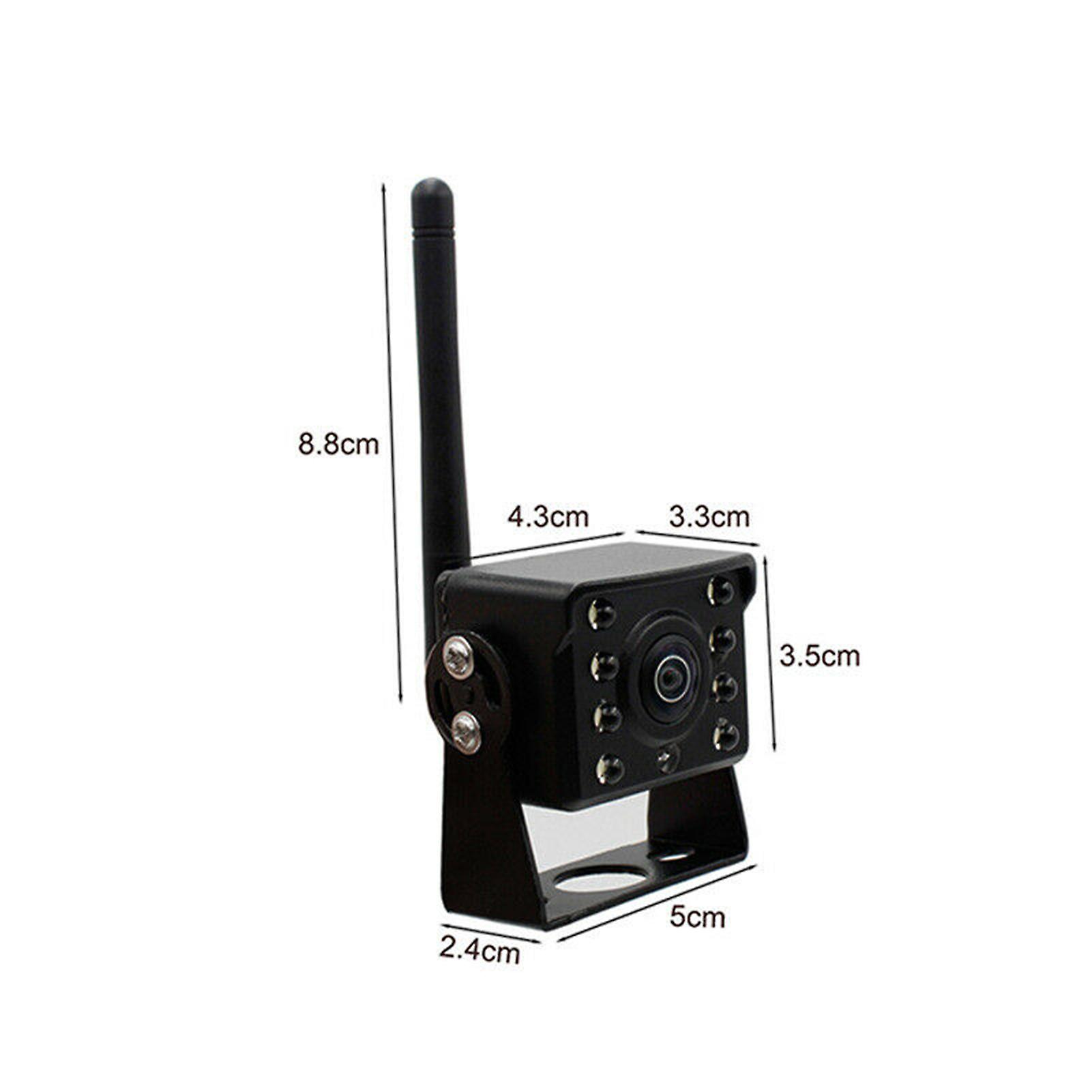Black Wifi Wireless Car Rear View Camera Truck Bus 12v~36v Automobile Led Reverse Hd Night Vision Backup Camera， Ip67 Waterproof Wireless Reversing Mo