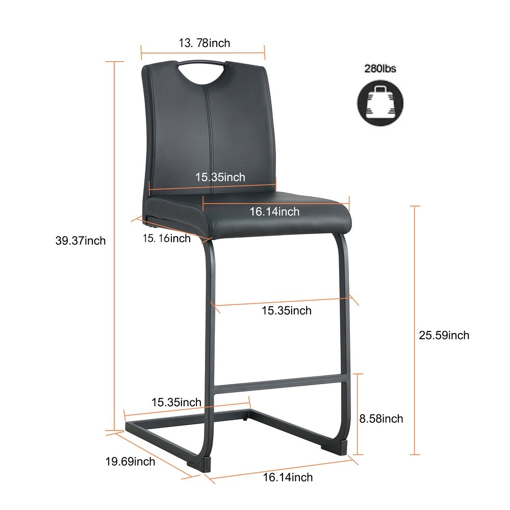 PU Barstool Chair Set of 2