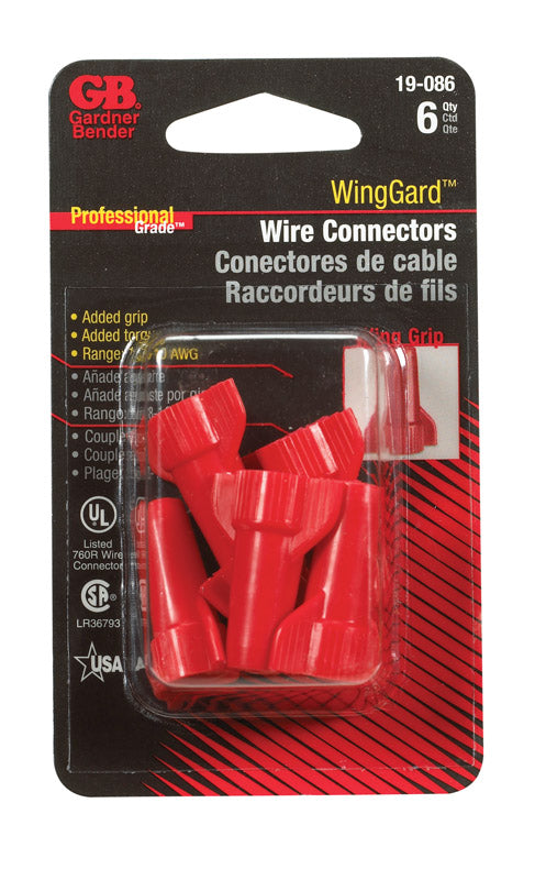 WINGGARD CNNCTR RED 6PK