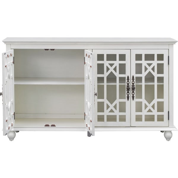 Sideboard with Adjustable Height Shelves Metal Handles and 4 Doors