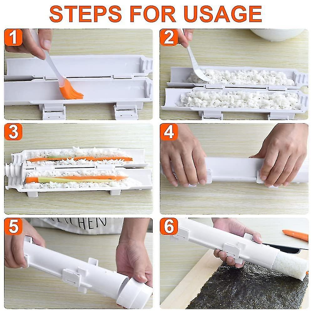 Sushi Maker Diy Multi-functional Rice Rolling Mold For Kitchen Picnic Traveling Portable Bazooka Rol