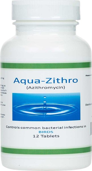 Midland Vet Services Aqua-Zithro Azithromycin Birds Antibiotic， 12 count