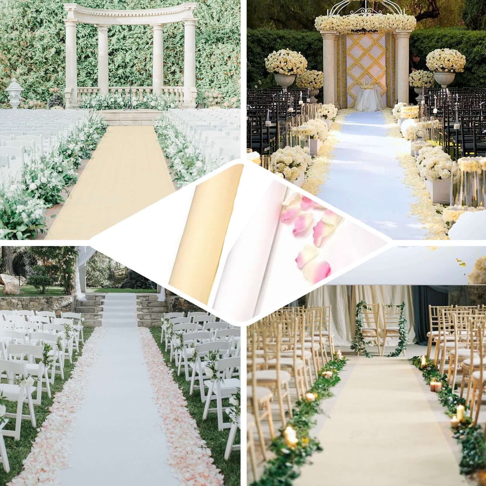 Ivory PVC Aisle Runner 40