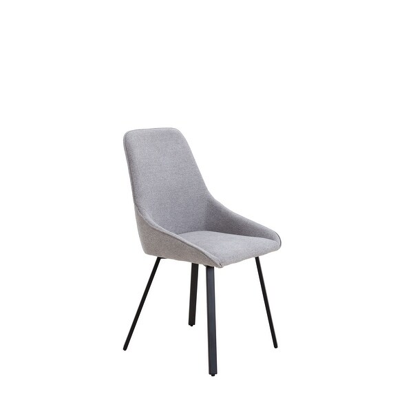 2pcs Upholstered Dining Chair with Metal Legs