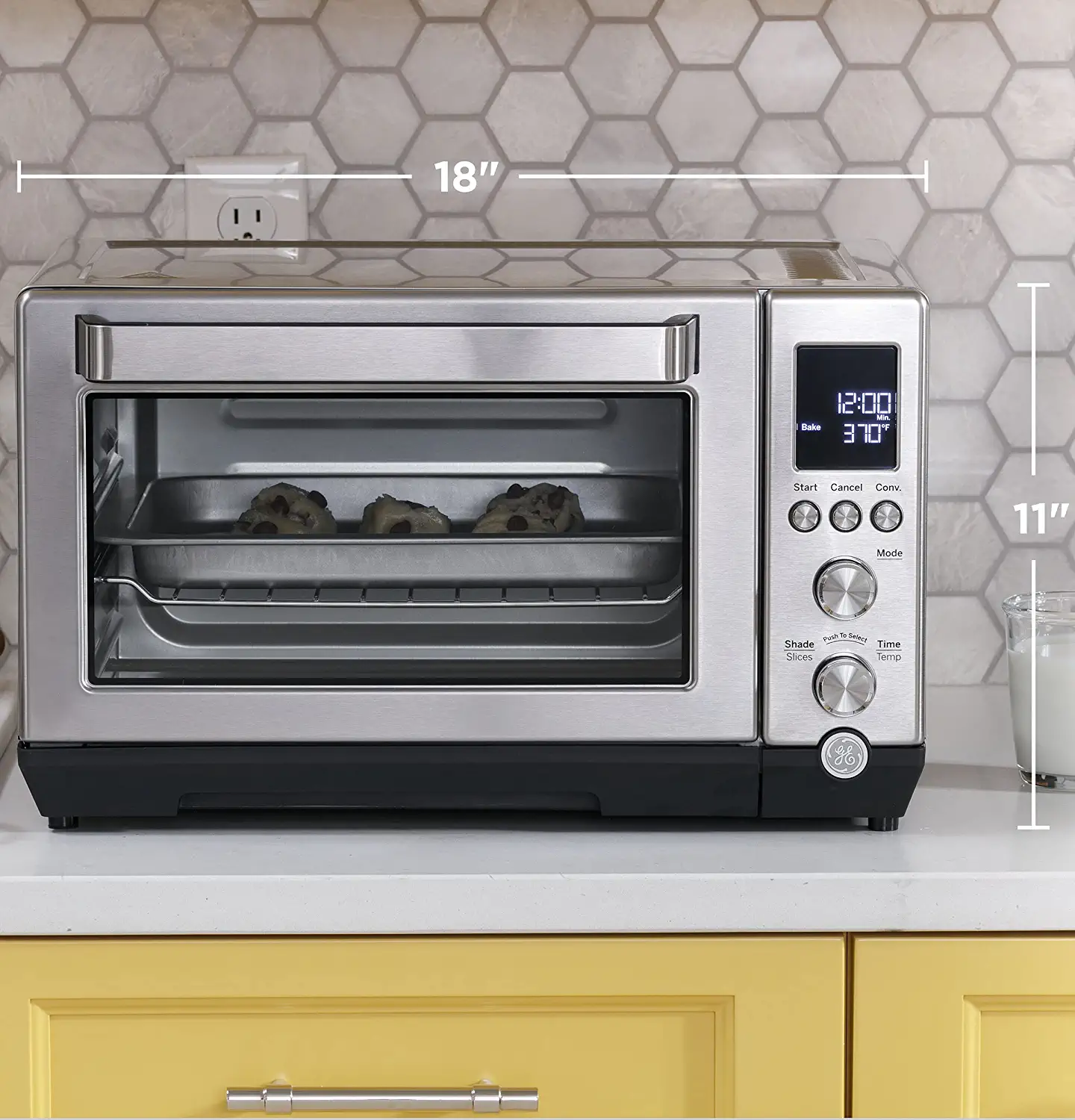 GE 6-Slice Stainless Steel Convection Toaster Oven (1500-Watt)