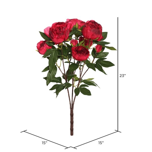 Vickerman 23 Red Peony Floral Bush