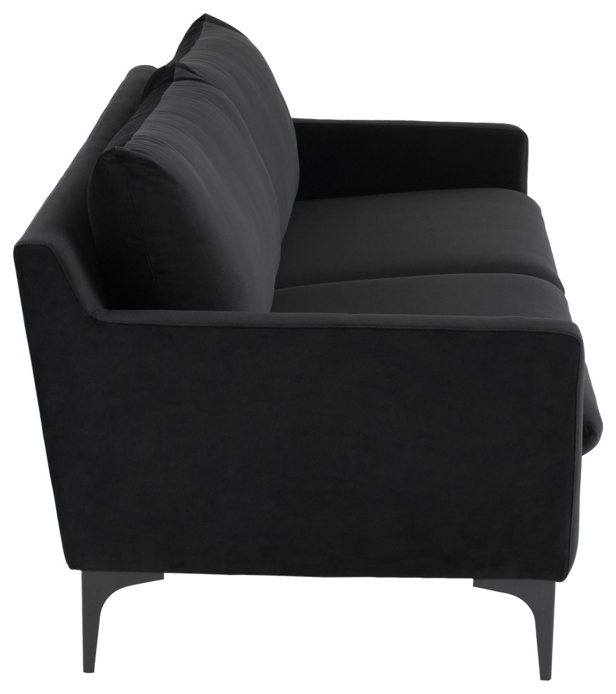 Anders Black Fabric Triple Seat Sofa  Hgsc587   Midcentury   Sofas   by Kolibri Decor  Houzz