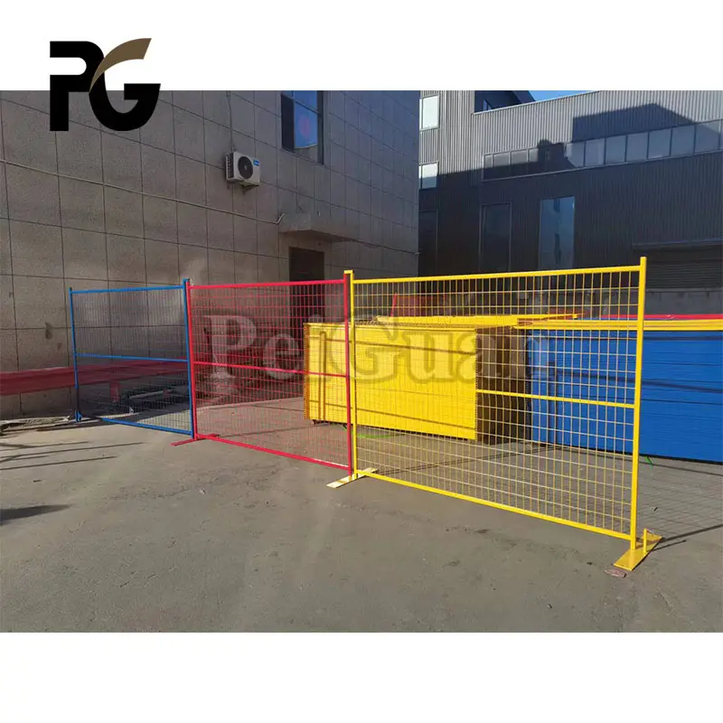 Factory supply galvanized temporary fence panels construction site fence temp fence panel