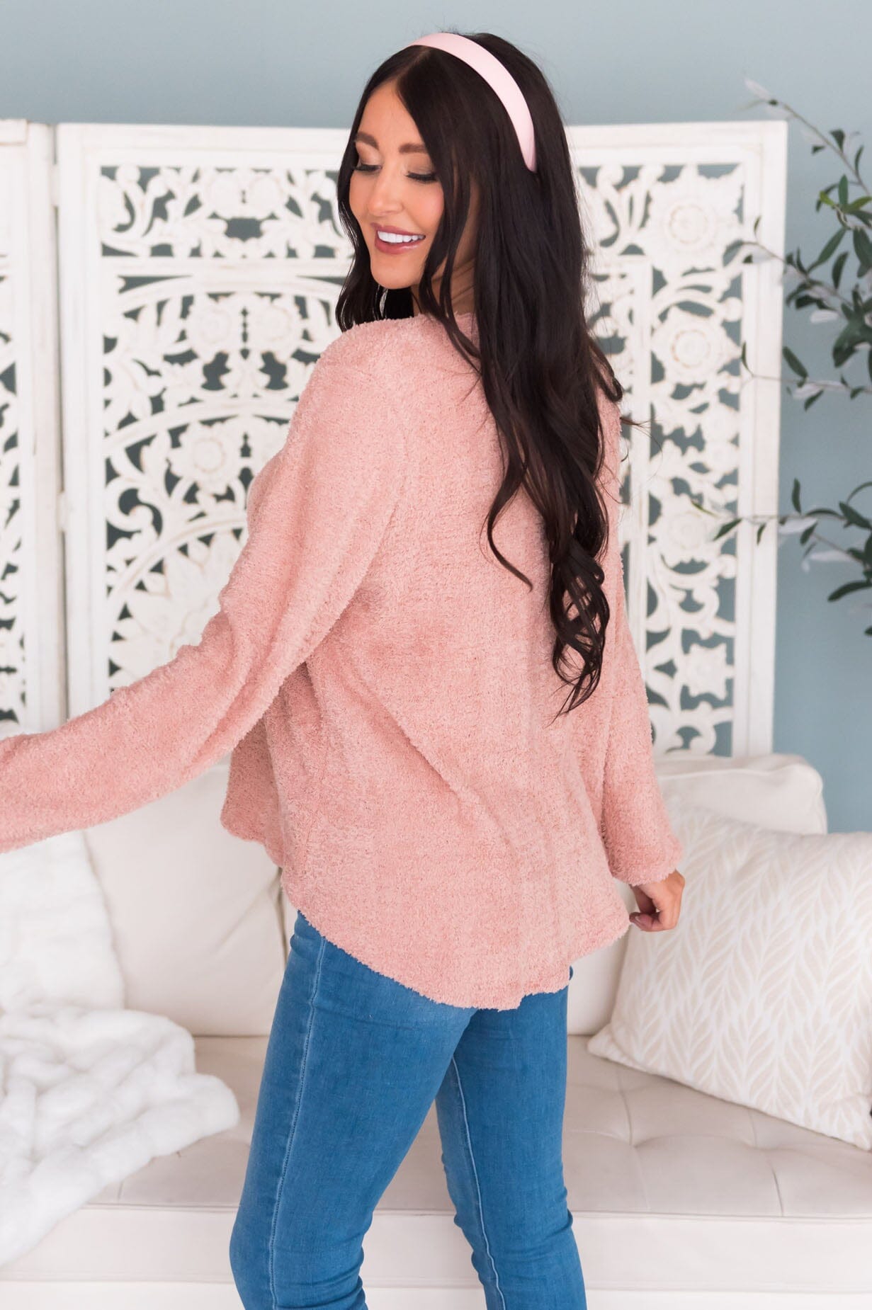 So Soft & Fuzzy Modest Sweater