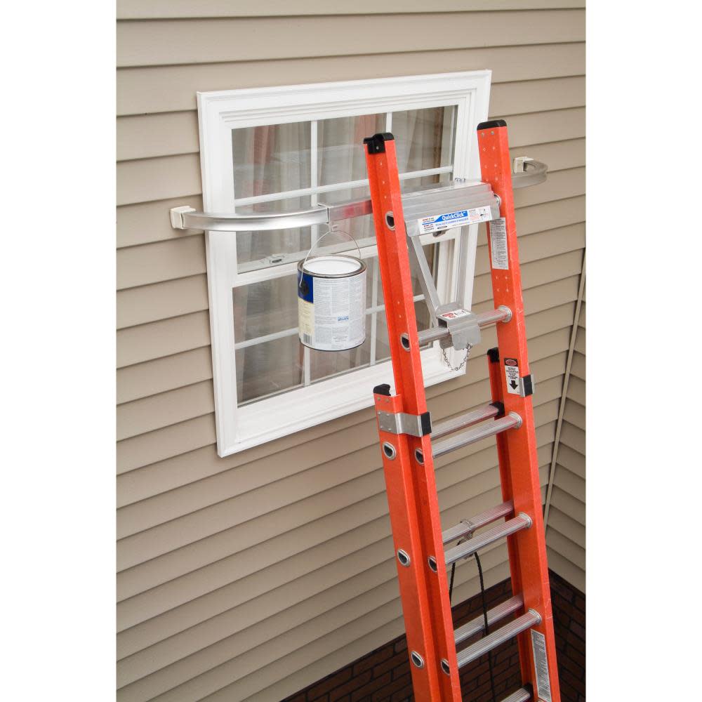 Aluminum Ladder Stabilizer for Extension Ladders. Attaches In Minutes ;