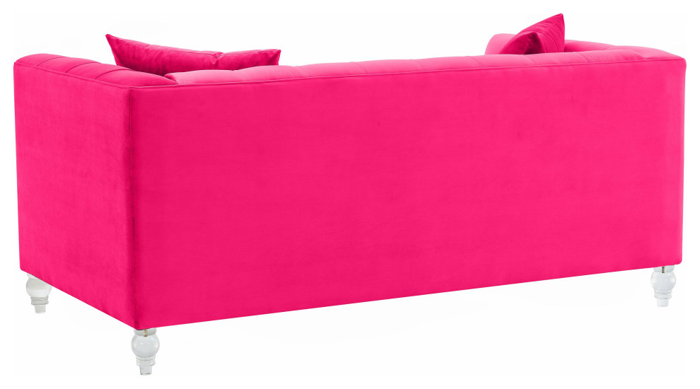 Bea Velvet Loveseat   Eclectic   Loveseats   by TOV Furniture  Houzz