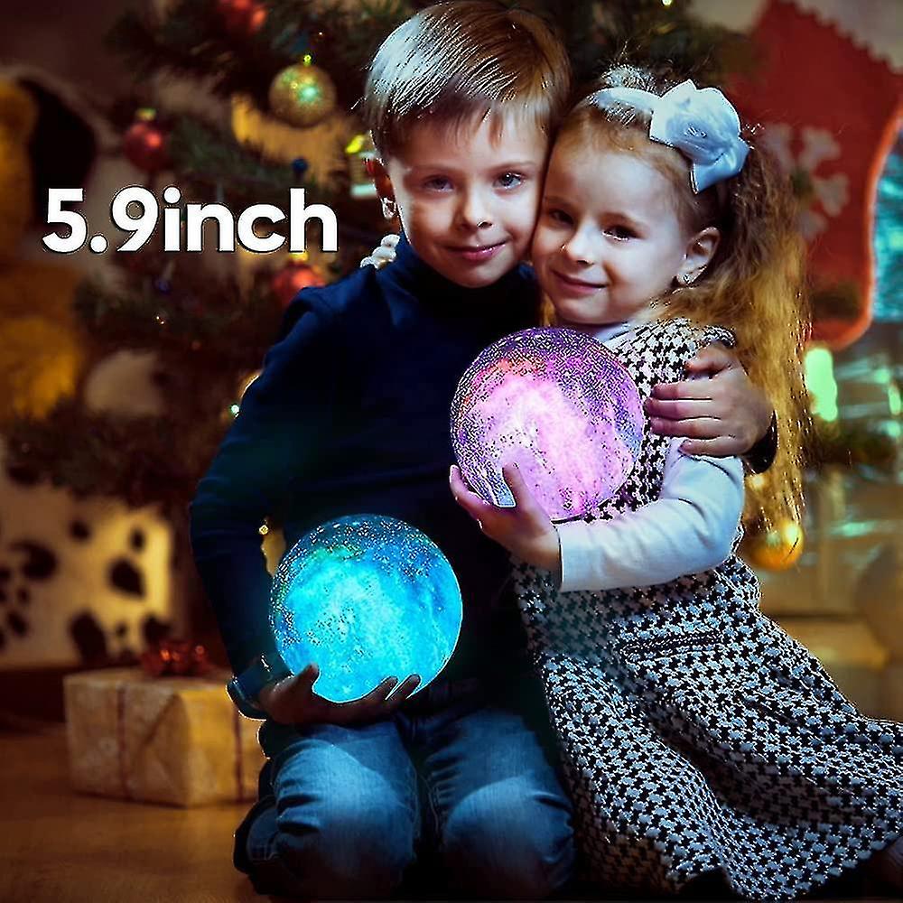 Liangnv Moon Lamp Galaxy Lamp 5.9 Inch 16 Colors Led 3d Moon Light， Remote and Touch Control Lava Lamp