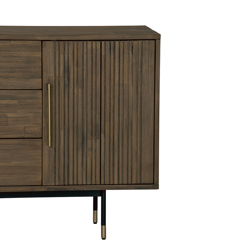 HAMILTON Sideboard Buffet Solid Acacia Wood 160cm - Toffee Colour