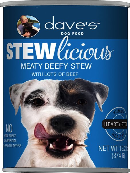 Dave's Pet Food Stewlicious Meaty Beefy Stew Canned Dog Food