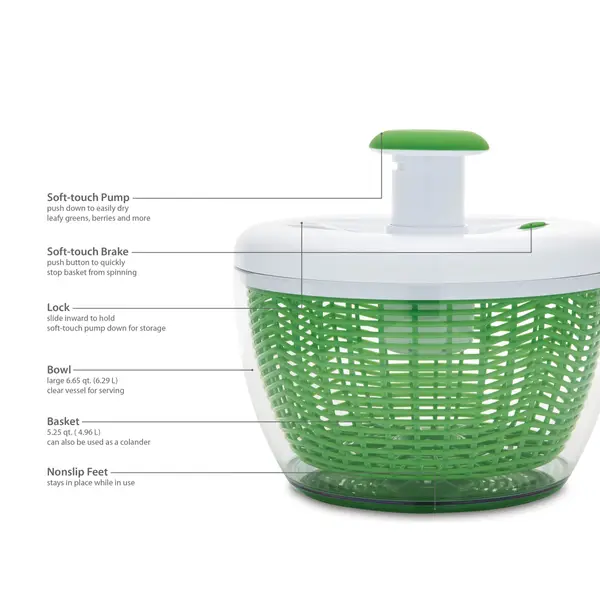 Farberware Salad Spinner with Bowl， Colander and Draining System