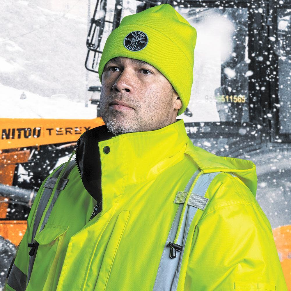 Klein Tools Heavy Knit Hat High Visibility Yellow 60568 from Klein Tools