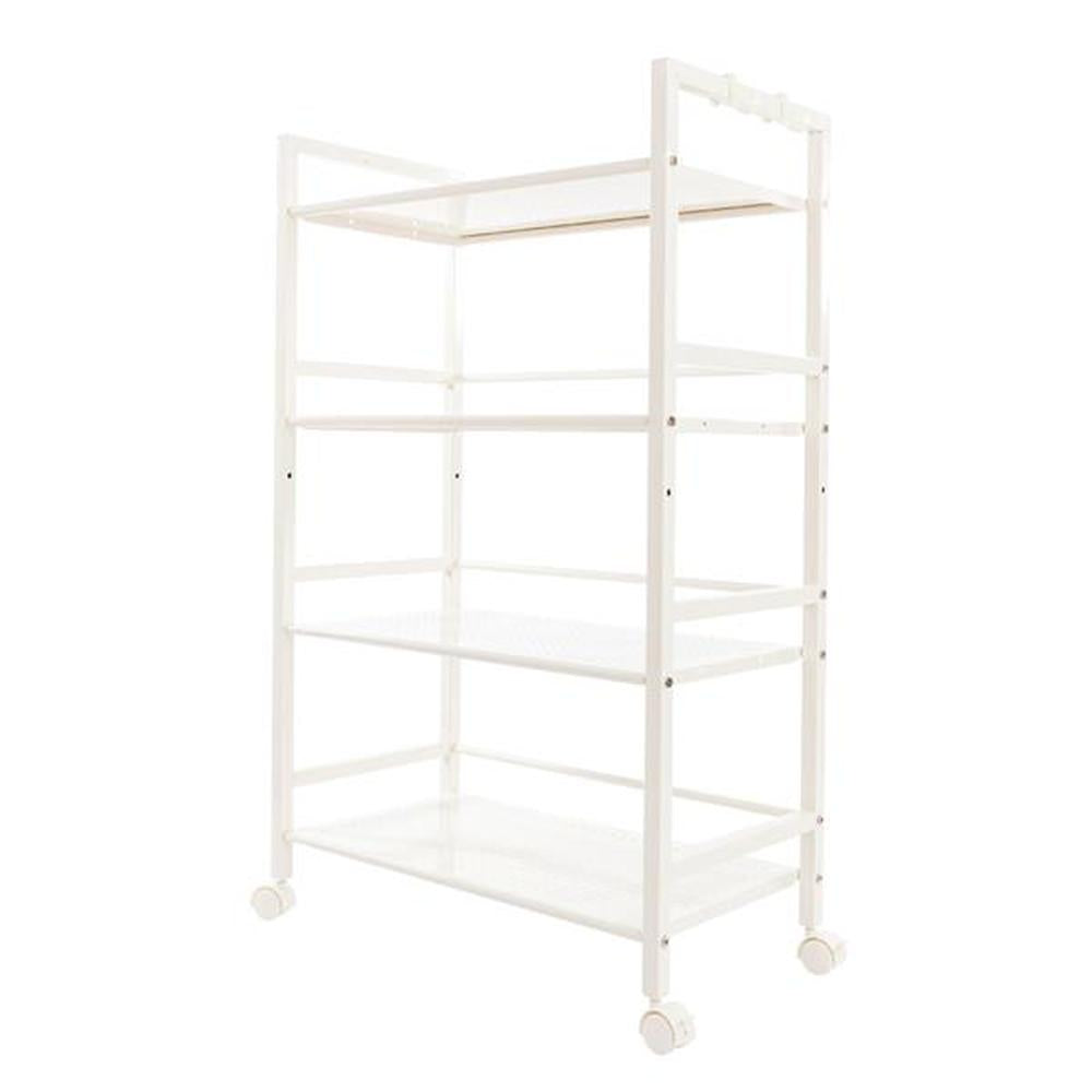 Widen 4-Tier Utility Cart Mesh Rolling Storage Cart Kitchen Storage Cart on Wheels Steel Utility Serving Rack