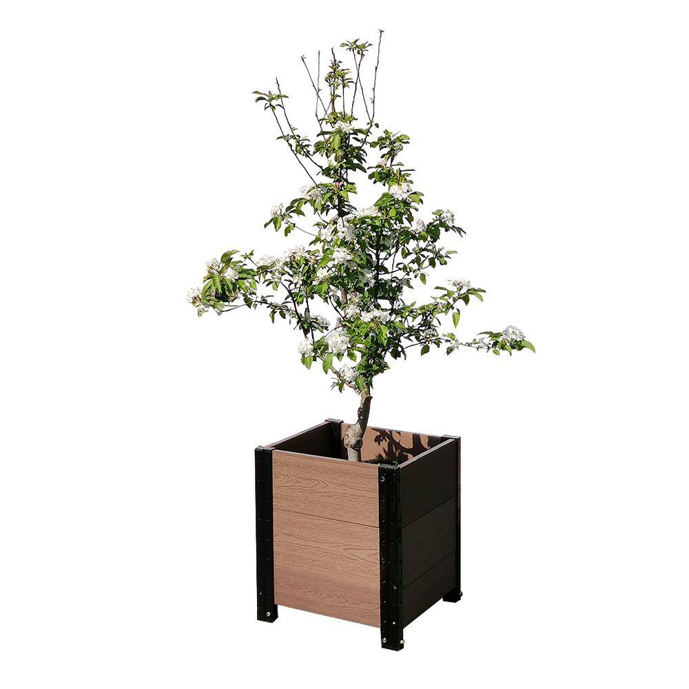 EverBloom 17 in. L x 19 in. W x 21 in. H Composite Planter Box Cornerstone E211719