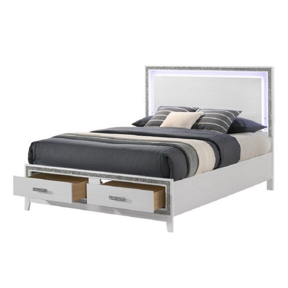 Acme BD01742EK Haiden Eastern King Bed  LED   Whit...