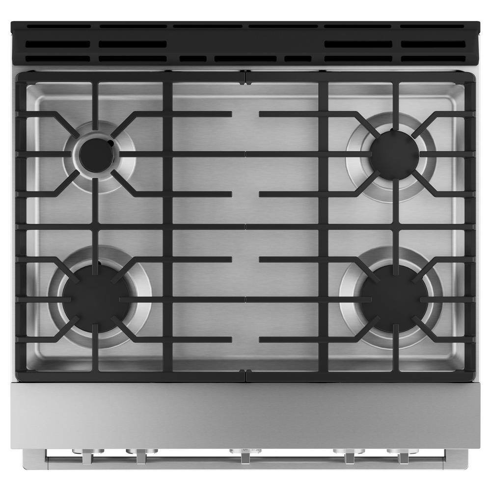 Haier 5.6 cu. ft. Smart Slide-in Gas Range with Self-Clean and Convection in Stainless Steel QGSS740RNSS