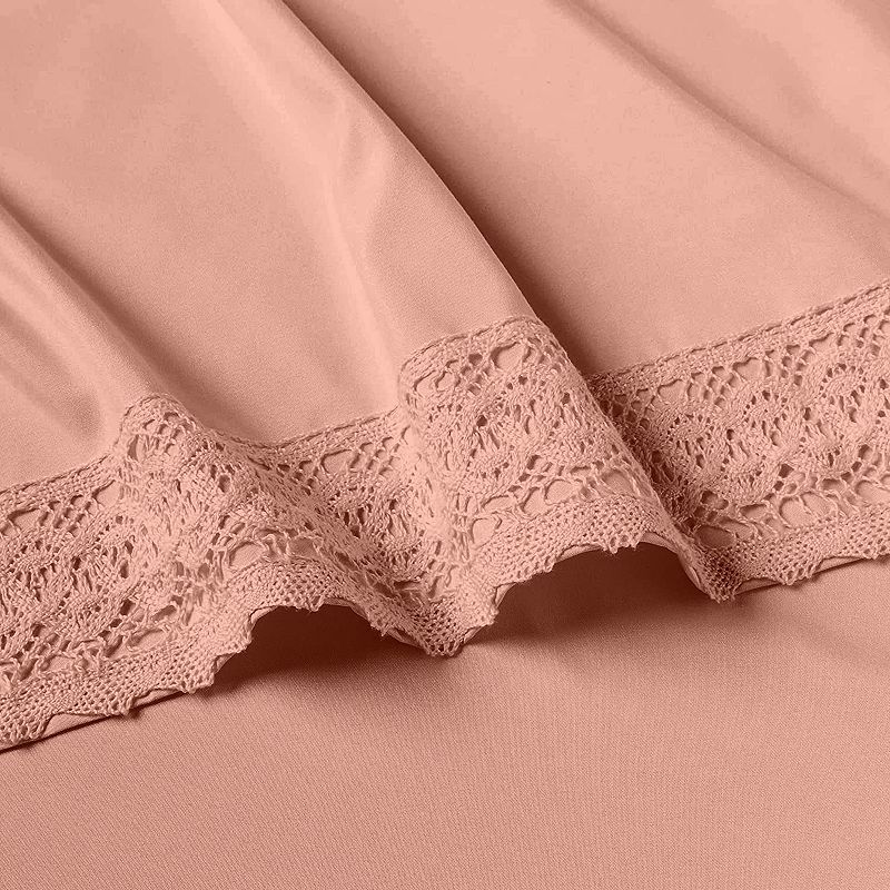 Pacific Coast Textiles Lace Microfiber Sheet Set