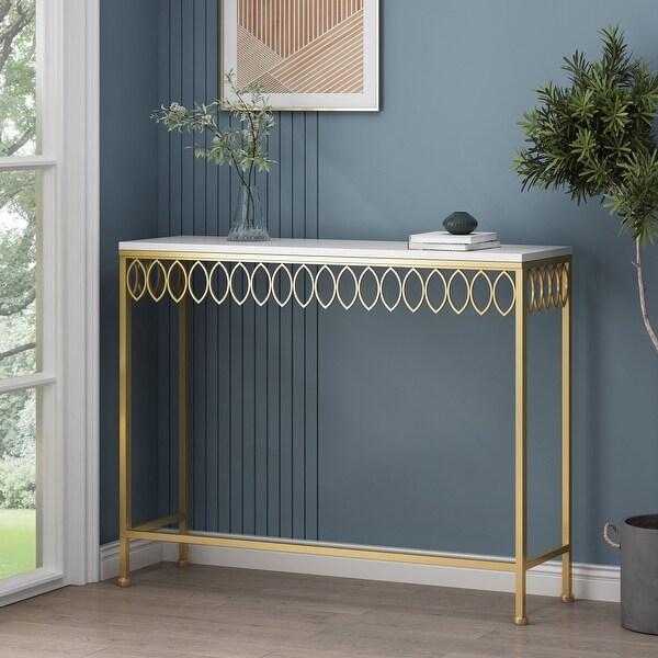 Breu Console Table with Petal Accents by Christopher Knight Home