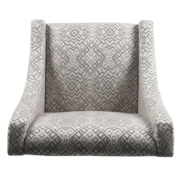 HomePop Swoop Accent Chair in Tonal Gray