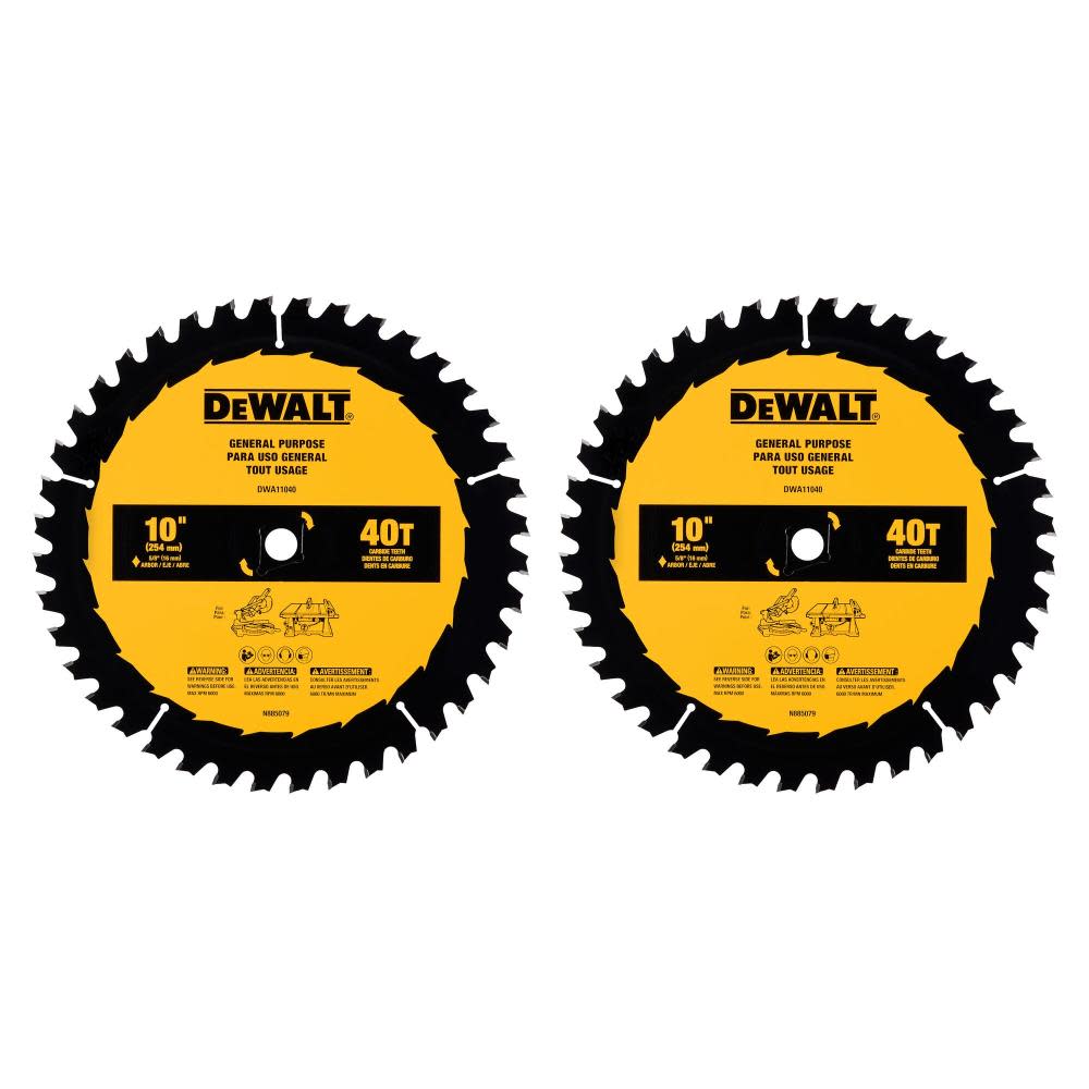 DEWALT DW 10 40 / 40T General Purpose Combo Pack