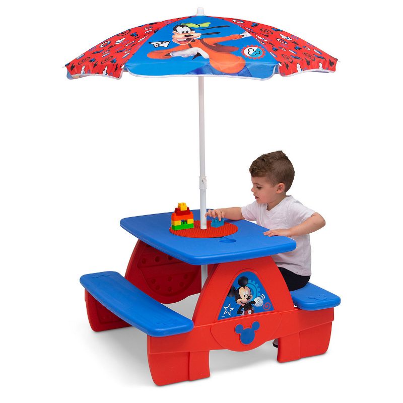 Disney's Mickey Mouse Picnic Table with Umbrella by Delta Children