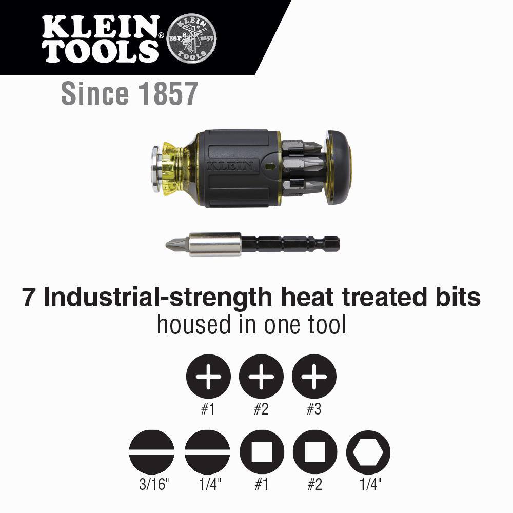 Klein Tools 2-Piece Multi-bit Nut Driver and Stubby Multi-bit Screwdriver Tool Set M2O41539KIT