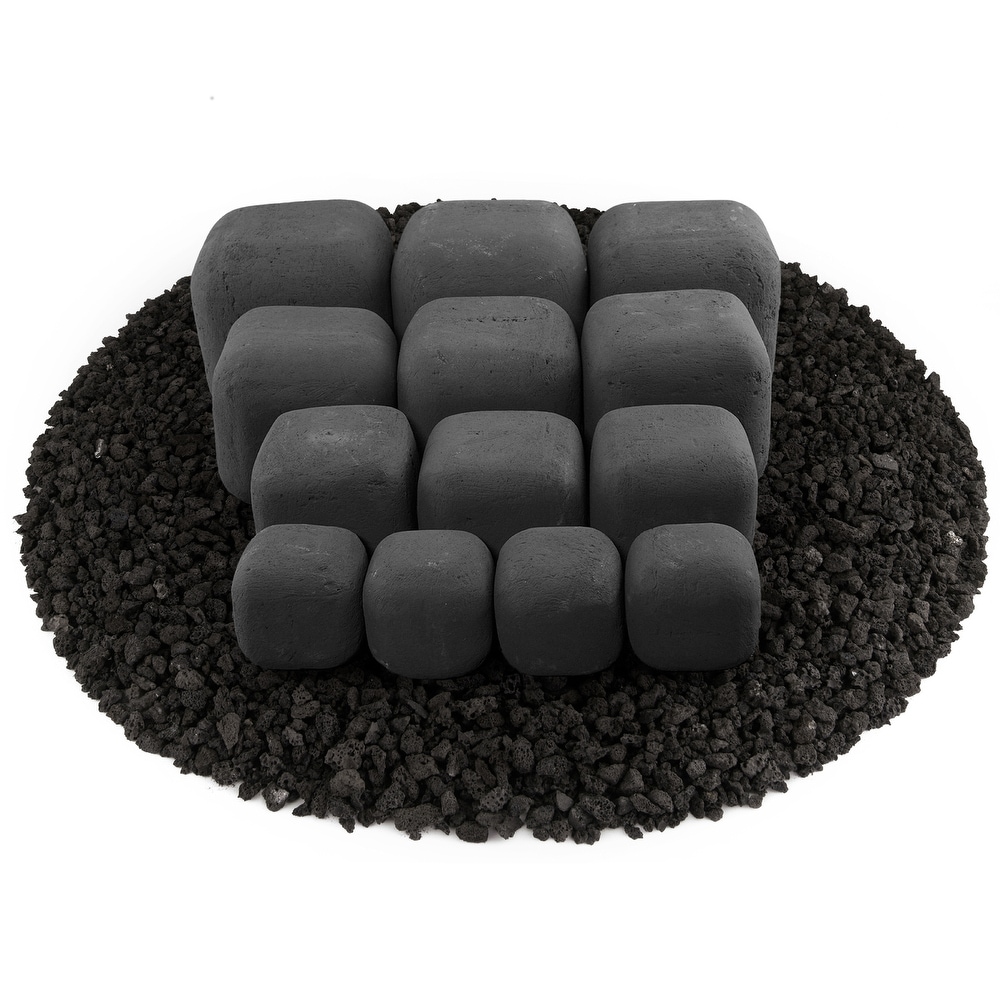 Ceramic Fire Squares  Fire Pit Accessory  Modern Decor for Indoor   Outdoor Fire Pits or Fireplaces