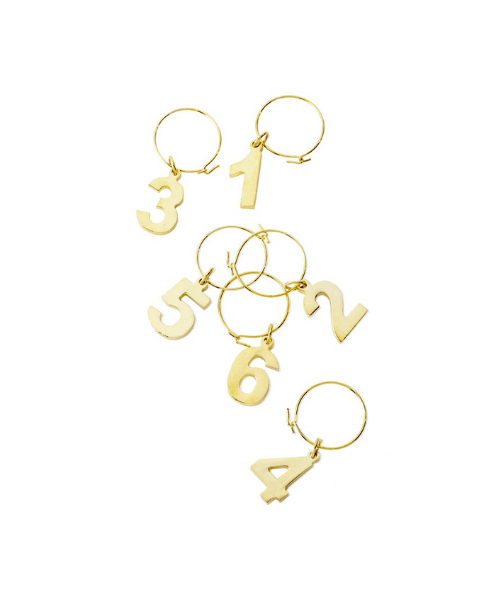 Viski Plated Wine Charms Set of 6