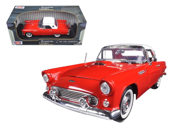 Motormax 1956 Ford Thunderbird White Timeless Clas...