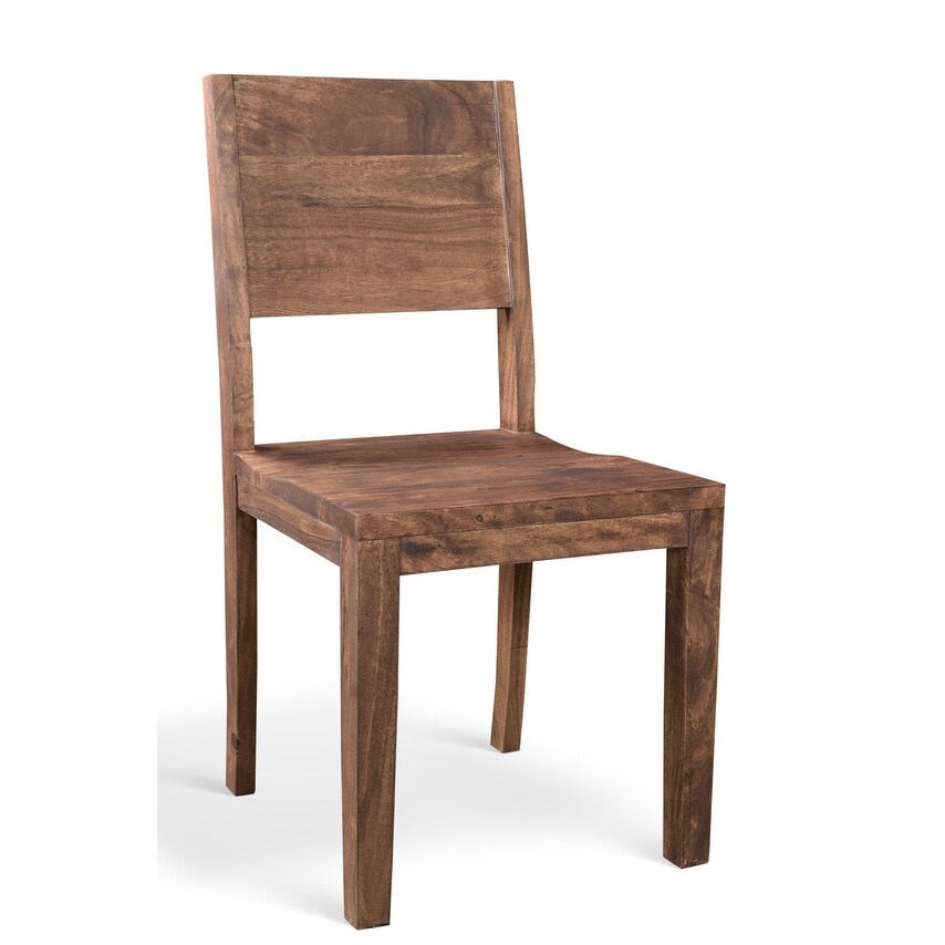 Timbergirl Handmade Simple Shessam Wood Dining Chairs  Set of 2   36\