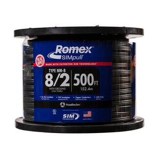 Southwire 500 ft. 82 BlackRed Stranded Romex SIMpull CU NM-B WG Wire 55188801