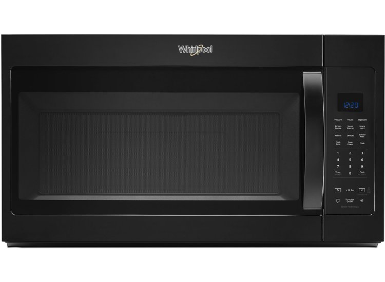 Whirlpool 1.9 Cu. Ft. Black Steam Microwave With Sensor Cooking