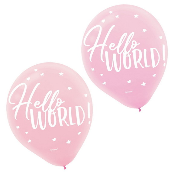 Amscan 644248 Hello World Girl 12 Latex Balloons ...