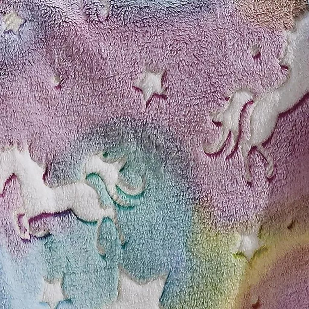 Glow In The Dark Throw Blanket - Star Glow Unicorn