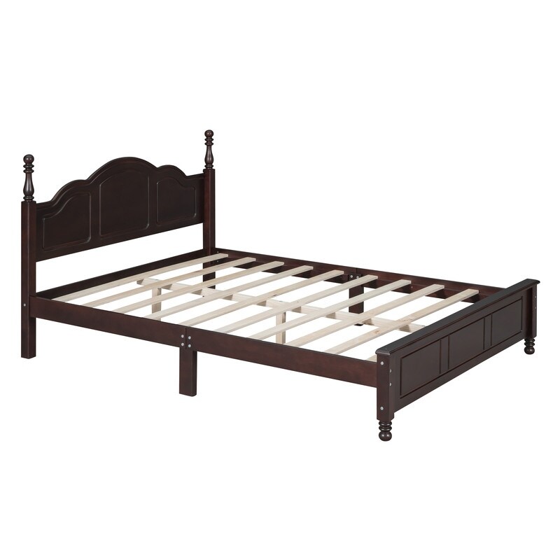 3 Pieces Bedroom Sets  Full/Queen Size Wood Platform Bed and Two Nightstands  Bed frame with Headboard