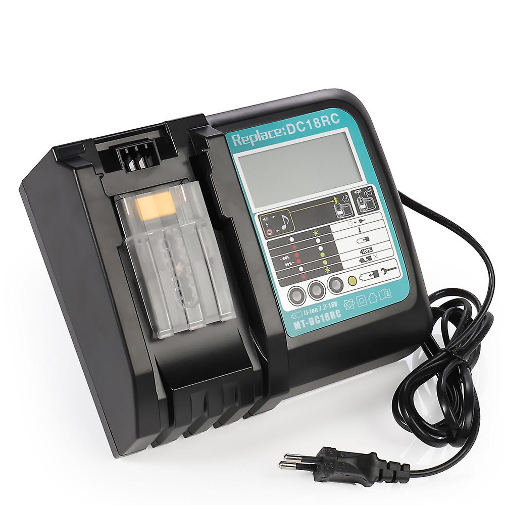 Li-ion Battery Charger For Makita Battery Charger 18v 14.4v Bl1860， Bl1850， Bl1840， Bl1830， Bl1820， Bl1415， Bl1440 Dc18rc 3a