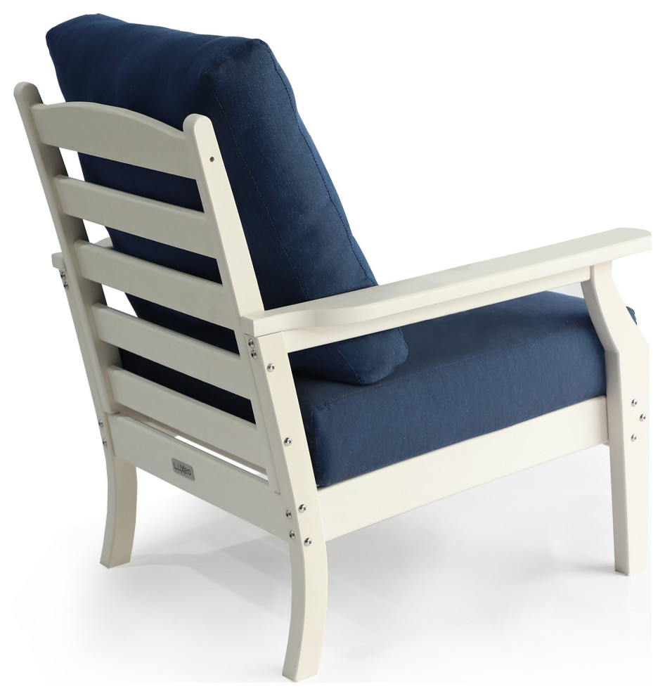 Aspen 3PC Set Deep Seating Chair with End Table   Transitional   Outdoor Lounge Chairs   by LuXeo USA  Houzz