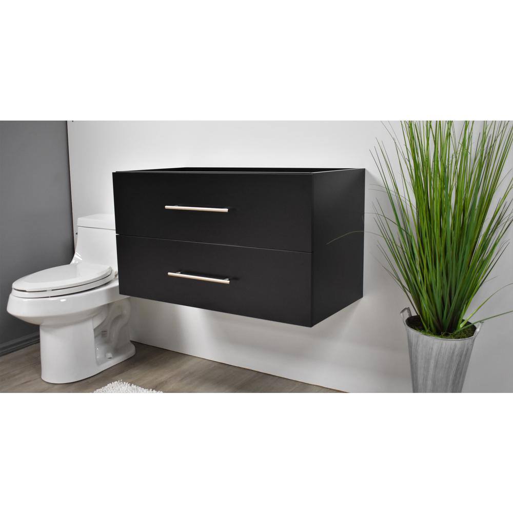 VOLPA USA AMERICAN CRAFTED VANITIES Napa 36 in. W x 18 in. D Bath Vanity Cabinet Only in Black MTD-3336BK-0